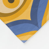 Psychedelisches Augenmuster Indigo Fleecedecke (Ecke)