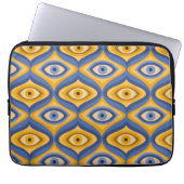 Psychedelisches Augenmuster Indigo Laptopschutzhülle (Vorderseite)