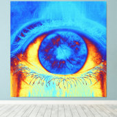 Psychedelisches Augenposter Leinwanddruck (Insitu (Holzboden))