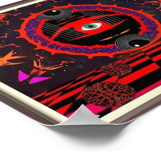 Psychedelisches Augenposter Poster (Ecke)