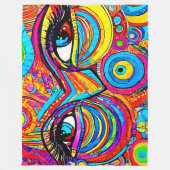 Psychedelisches Augensichtdesign Fleecedecke (Vorderseite)