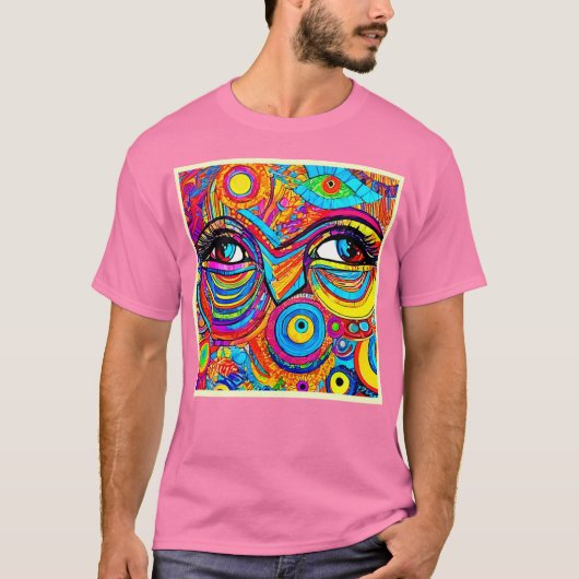 Psychedelisches Augensichtdesign T-Shirt (Vorderseite)