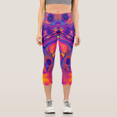psychedelisches australisches Bushtailed Possum Capri Leggings (Vorderseite)