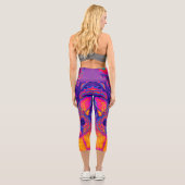 psychedelisches australisches Bushtailed Possum Capri Leggings (Rückseite)