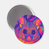 psychedelisches australisches Bushtailed Possum Magnet (Vorderseite/Rückseite)