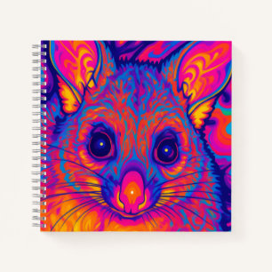 psychedelisches australisches Bushtailed Possum Notizblock