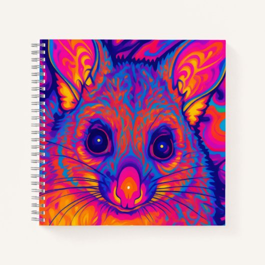 psychedelisches australisches Bushtailed Possum Notizblock (Vorderseite)