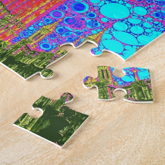 Psychedelisches Big Ben-Puzzlespiel Puzzle (Seite)
