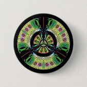 Psychedelisches Bio-Hazard-Symbol (oder was auch i Button (Vorderseite)