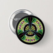 Psychedelisches Bio-Hazard-Symbol (oder was auch i Button (Vorne & Hinten)