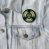 Psychedelisches Bio-Hazard-Symbol (oder was auch i Button (Beispiel)