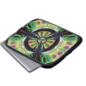 Psychedelisches Bio-Hazard-Symbol (oder was auch i Laptopschutzhülle (Vorne Knopf)