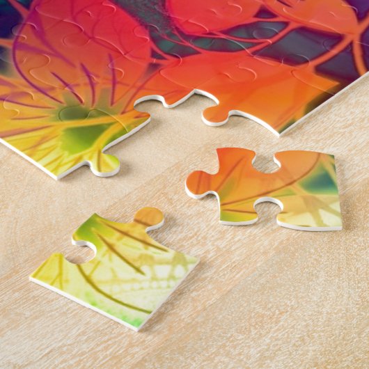 Psychedelisches Blumen Puzzle (Seite)