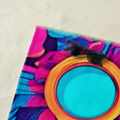 Psychedelisches Blumenband Strandtuch (Beispiel)
