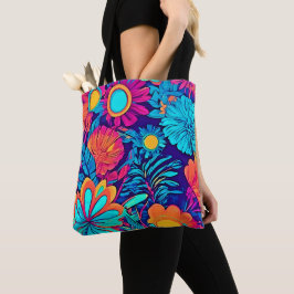 Psychedelisches Blumenband Tasche
