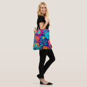 Psychedelisches Blumenband Tasche (Am Model)