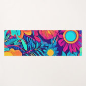 Psychedelisches Blumenband Yogamatte (Vorderseite (Horizontal))