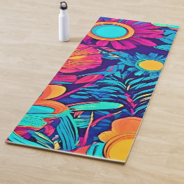 Psychedelisches Blumenband Yogamatte