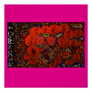 Psychedelisches Blumenkäfermädchen Poster