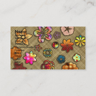 psychedelisches BlumenKorbgeflecht Visitenkarte