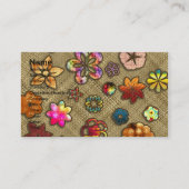 psychedelisches BlumenKorbgeflecht Visitenkarte (Vorderseite)