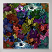 Psychedelisches Blumenposter Poster (Vorne)