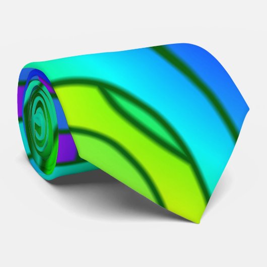 Psychedelisches Buntglas-Muster Krawatte (Gerollt)