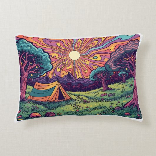 Psychedelisches Camping-Kissen Dekokissen (Vorderseite)
