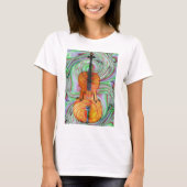 Psychedelisches Cello T-Shirt (Vorderseite)