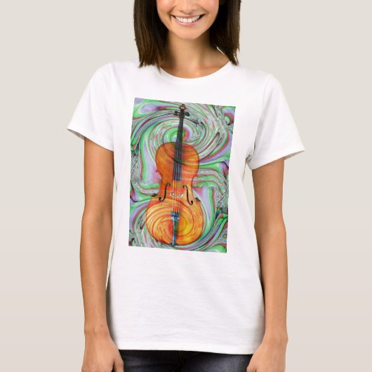 Psychedelisches Cello T-Shirt (Vorderseite)