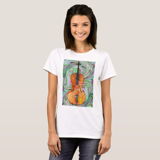 Psychedelisches Cello T-Shirt (Vorne ganz)