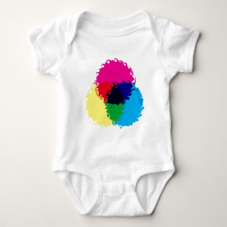 Psychedelisches CMYK Baby Strampler