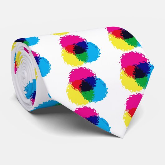 Psychedelisches CMYK Krawatte (Gerollt)