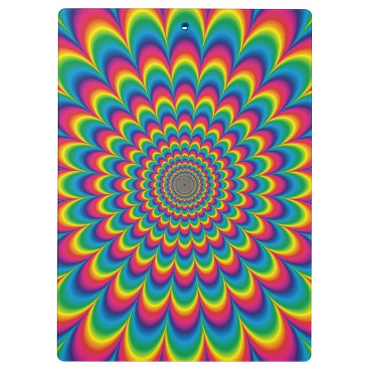 Psychedelisches Design Klemmbrett (Rückseite)