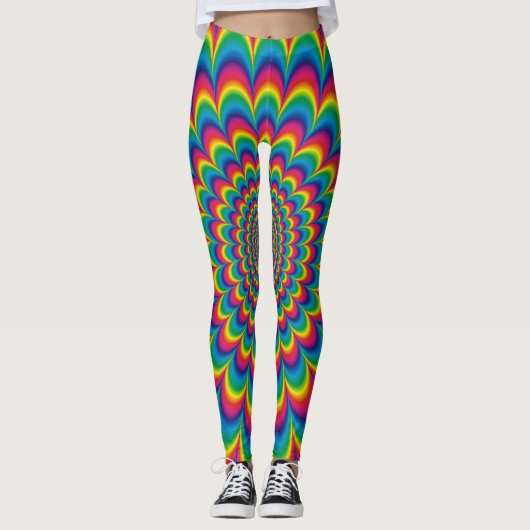 Psychedelisches Design Leggings (Vorderseite)