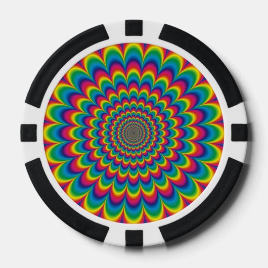 Psychedelisches Design Pokerchips (Vorderseite)