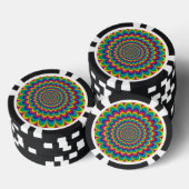 Psychedelisches Design Pokerchips (Stapel)