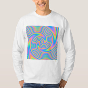 Psychedelisches Drehungs-Strudel-Mehrfarbenmuster T-Shirt