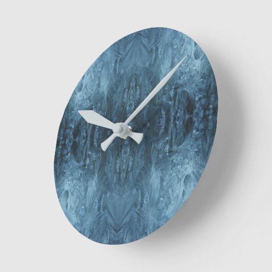 Psychedelisches Eismuster Runde Wanduhr (Winkel)