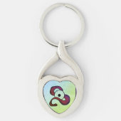 Psychedelisches enigmatisches Auge Schlüsselanhänger (Vorderseite)