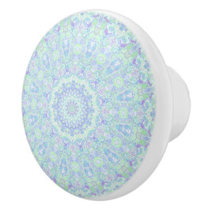 Psychedelisches Farbige Pastell Ornament Hippie-Ma Keramikknauf