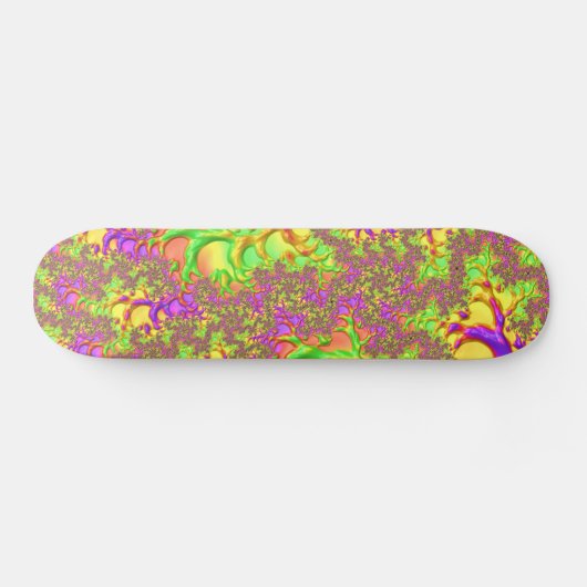 Psychedelisches farbiges Acid Trip Abstraktes Frak Skateboard (Horizontal)