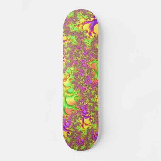 Psychedelisches farbiges Acid Trip Abstraktes Frak Skateboard (Vorderseite)