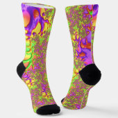 Psychedelisches farbiges Acid Trip Abstraktes Frak Socken (Gewinkelt)