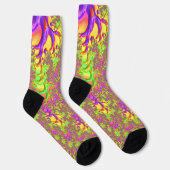 Psychedelisches farbiges Acid Trip Abstraktes Frak Socken (Rechts)