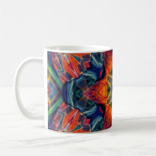 Psychedelisches, farbiges Kaleidoskop-Muster Kaffeetasse