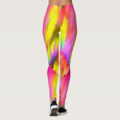 Psychedelisches farbiges Muster Aerobic Workout Leggings (Rückseite)