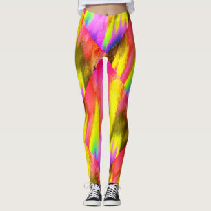 Psychedelisches farbiges Muster Aerobic Workout Leggings