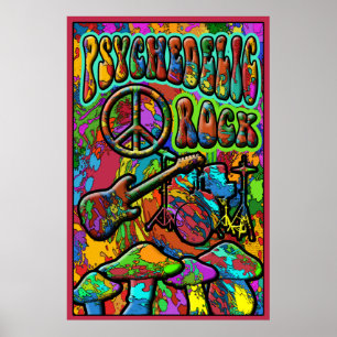 Psychedelisches Felsen-Plakat Poster