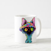 Psychedelisches Festival Dj Edm Party Trippy Kaffeetasse (VorderseiteRechts)